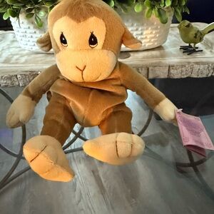 Tender Tails Precious Moments Monkey Bean Bag Plush Stuffed Animal 9” Vintage 98